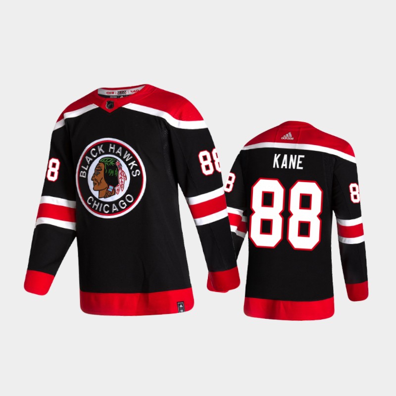 Chicago Blackhawks Patrick Kane #88 Reverse Retro 2020-21 Black Jersey