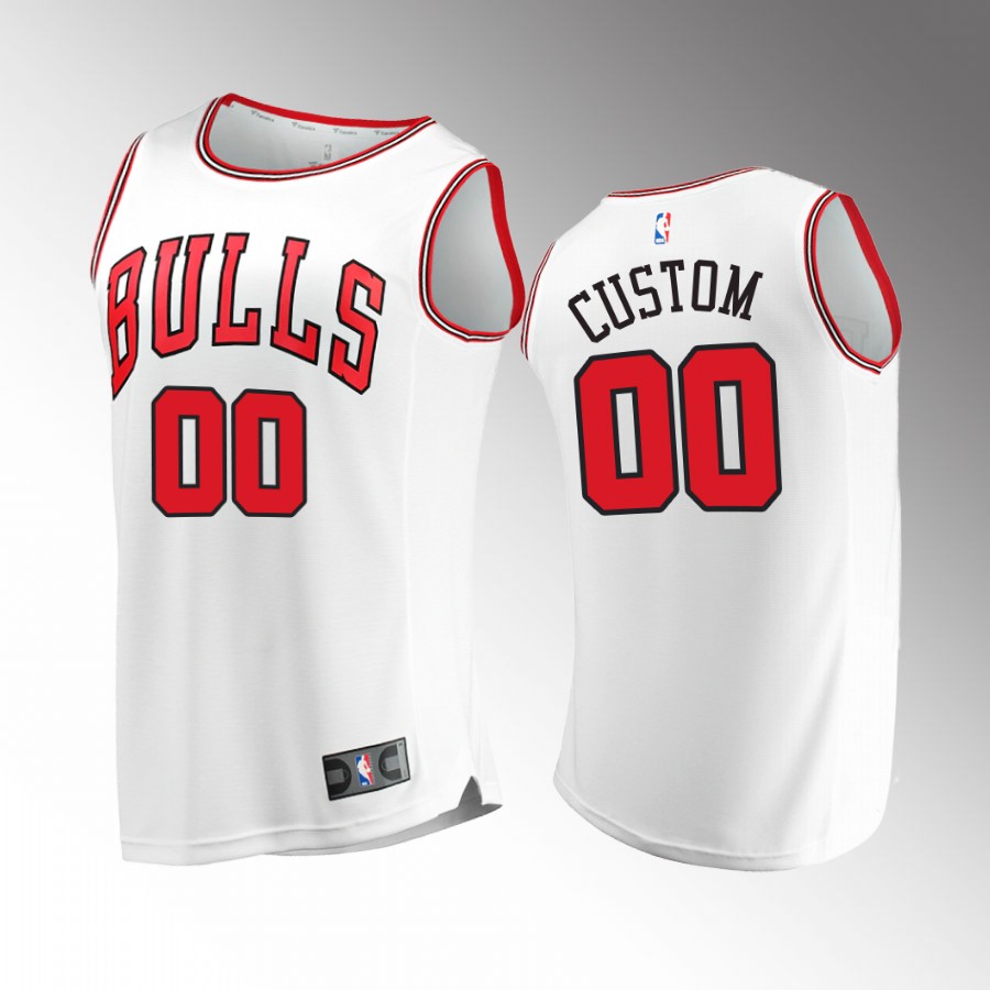 Chicago Bulls #00 Custom Association Jersey 2022-23 White