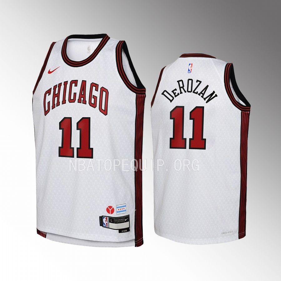 Chicago Bulls DeMar DeRozan City Edition White Youth Jersey Swingman #11