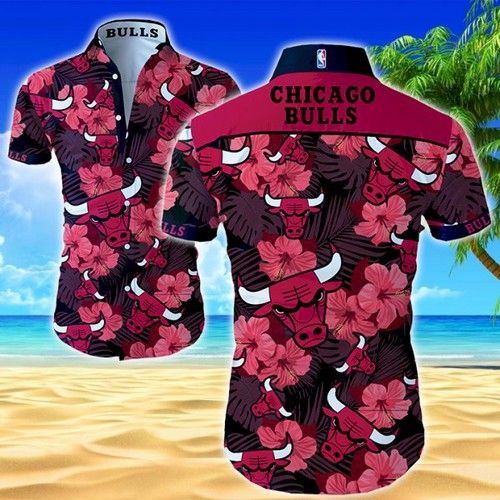 Chicago Bulls Hawaiian Button-Up Shirt