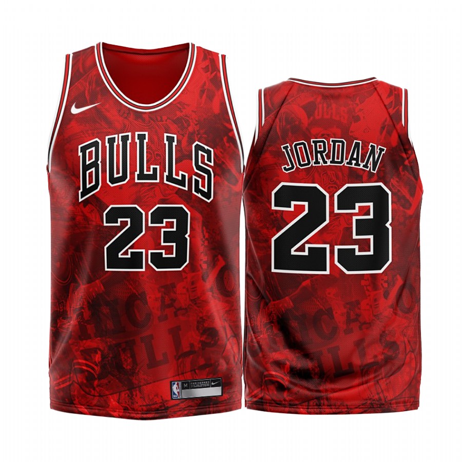 Chicago Bulls Michael Jordan #23 Red 2020 Fashion Edition Jersey