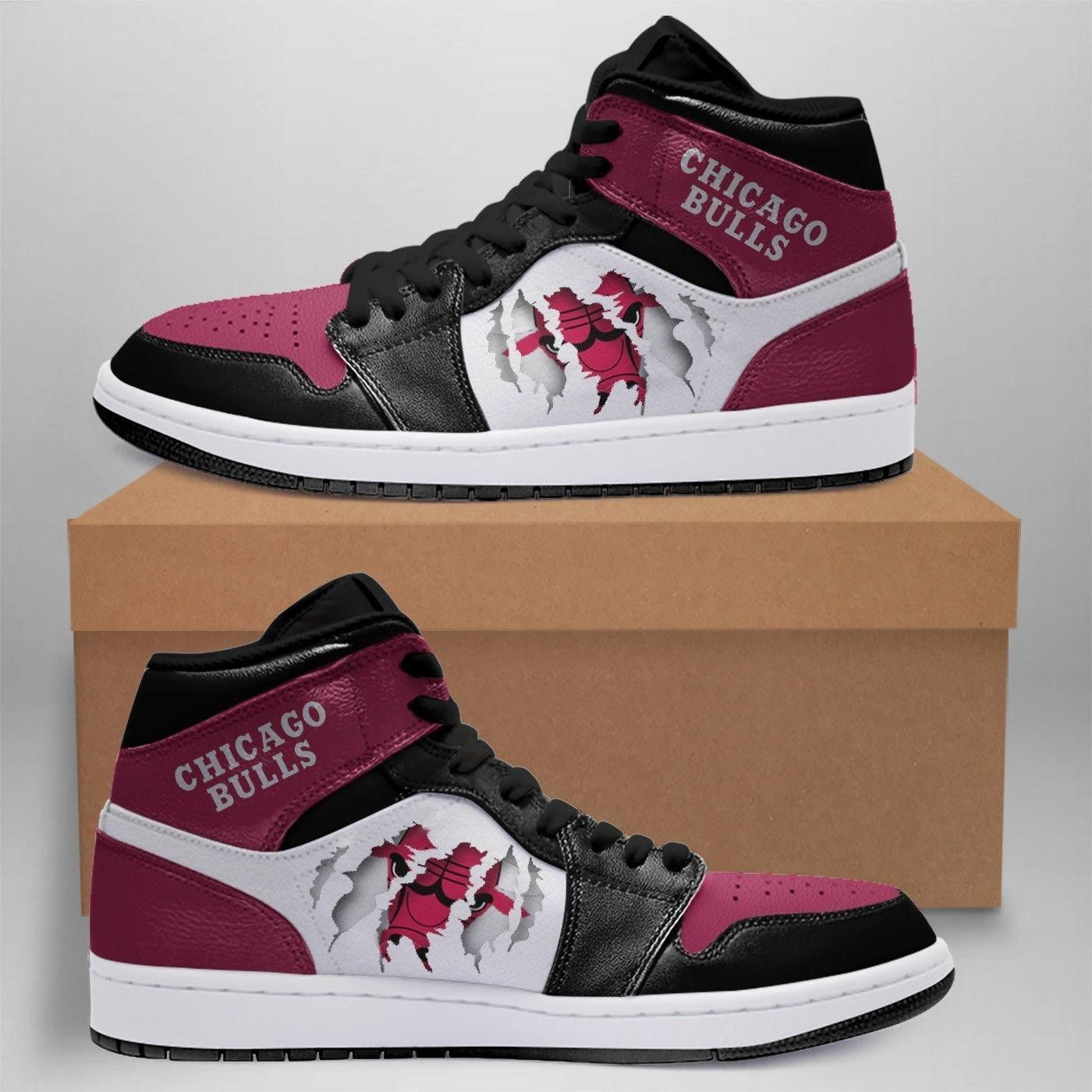 Chicago Bulls NBA Team Sneakers Gift For Fans High Top Air Jordan Sneaker, Air Jordan Hightop