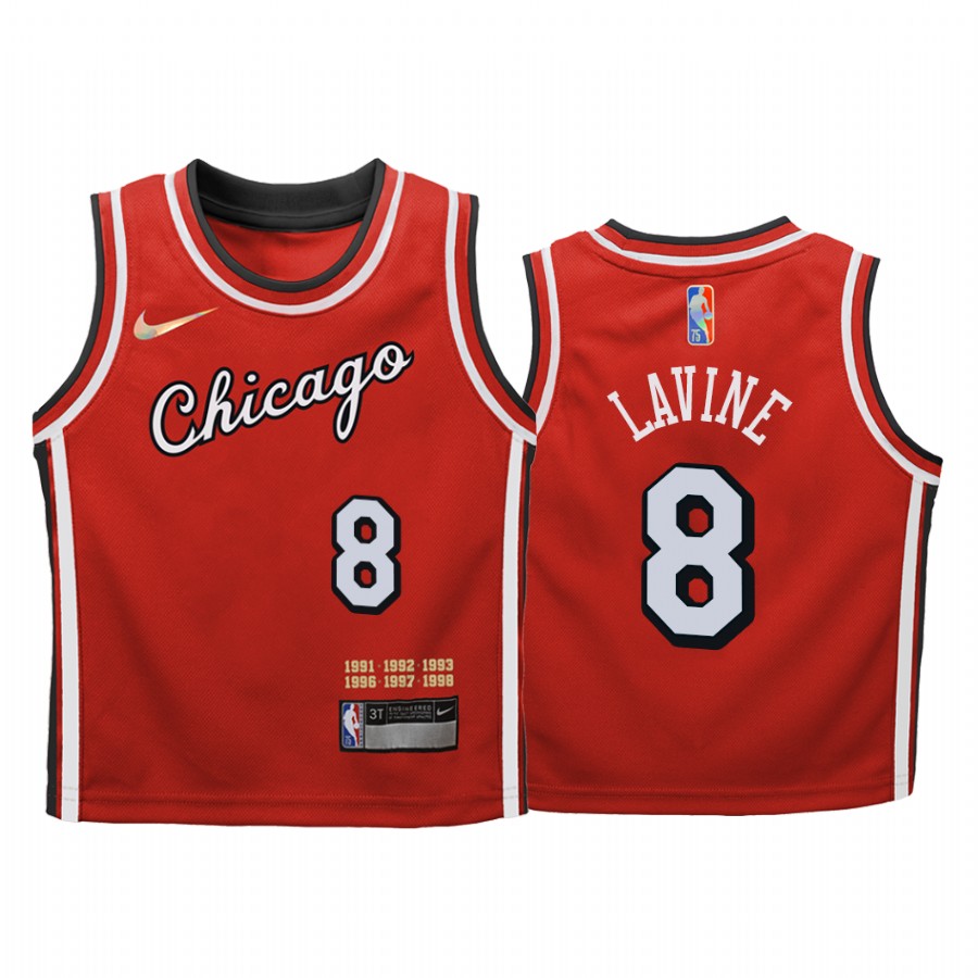 Chicago Bulls Zach LaVine City Edition Red Youth Jersey Mixtape Mash Up #8