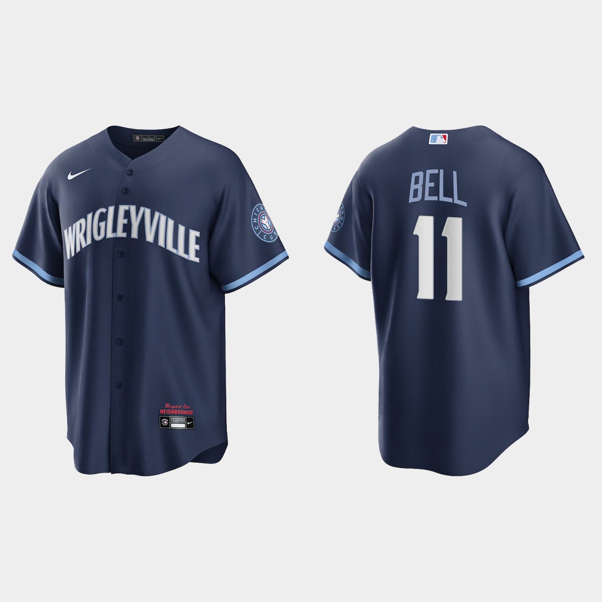 Chicago Cubs #11 George Bell 2021 City Connect Jersey - Navy