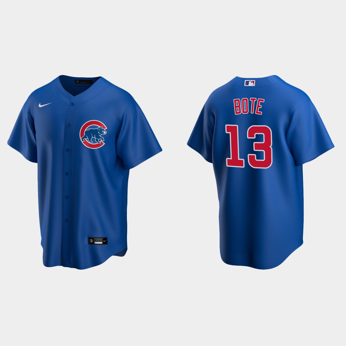 Chicago Cubs #13 David Bote Royal Alternate Jersey