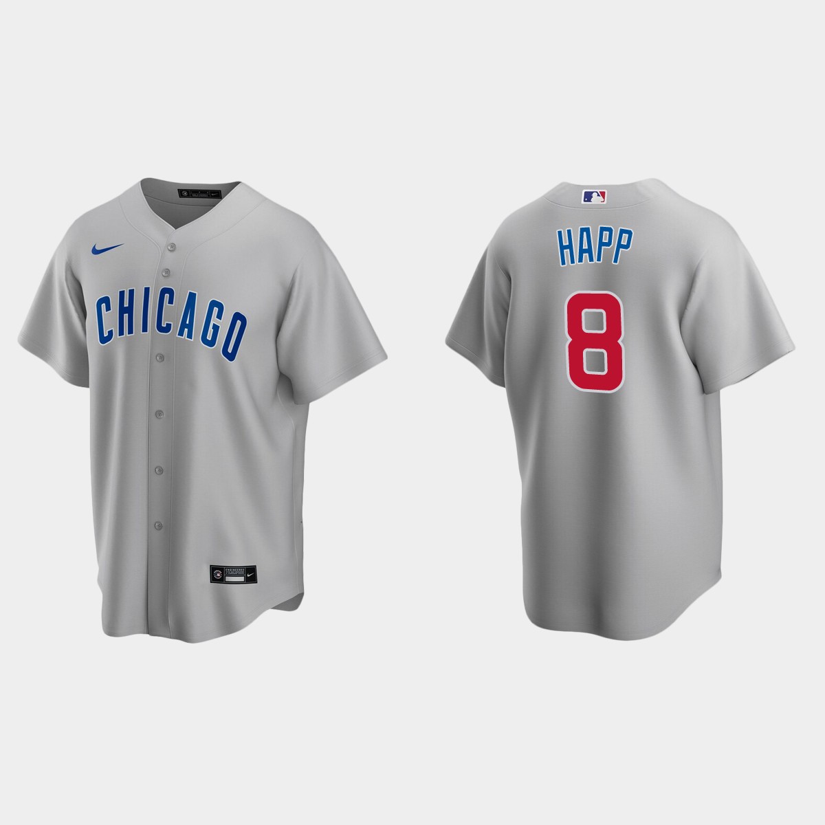 Chicago Cubs #8 Ian Happ Gray Road Jersey