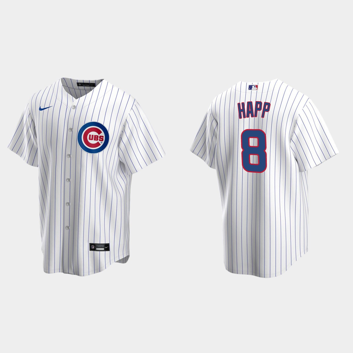 Chicago Cubs #8 Ian Happ White Home Jersey
