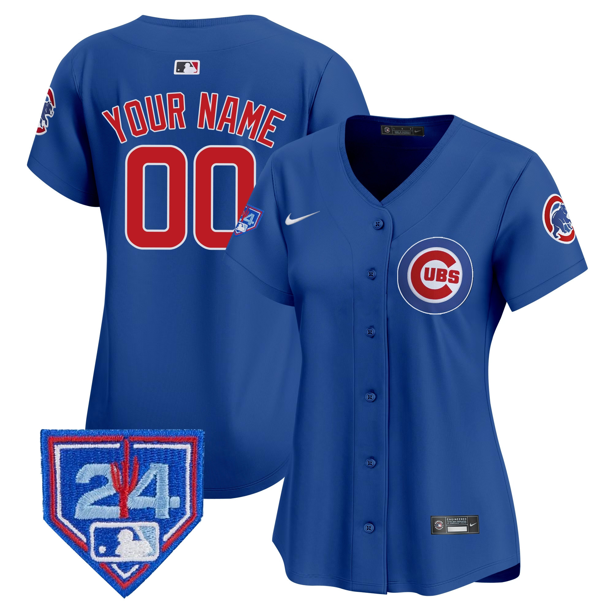 Chicago Cubs 2024 Spring Training Patch Vapor Premier Limited Custom V2 Royal Jersey - All Stitched