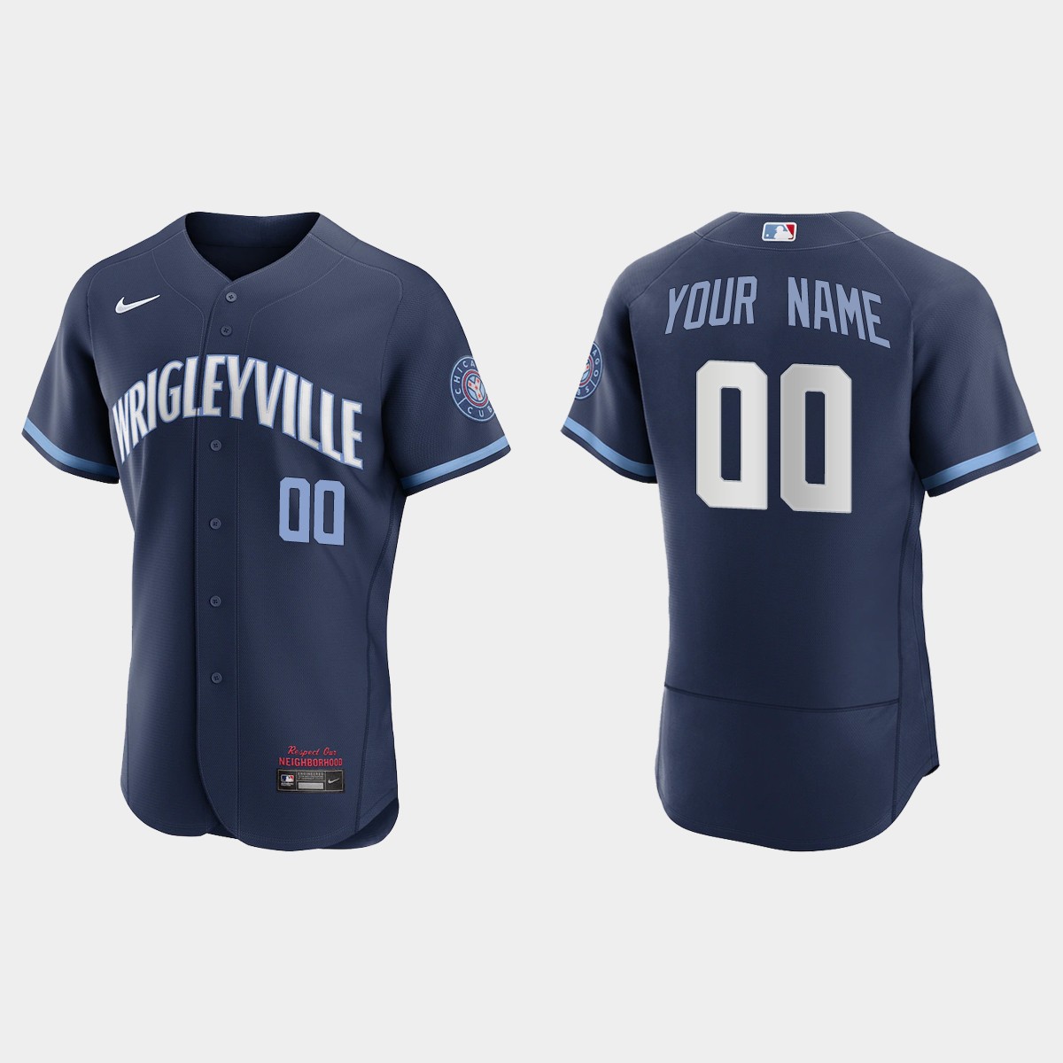 Chicago Cubs Custom 2021 City Connect Jersey - Navy