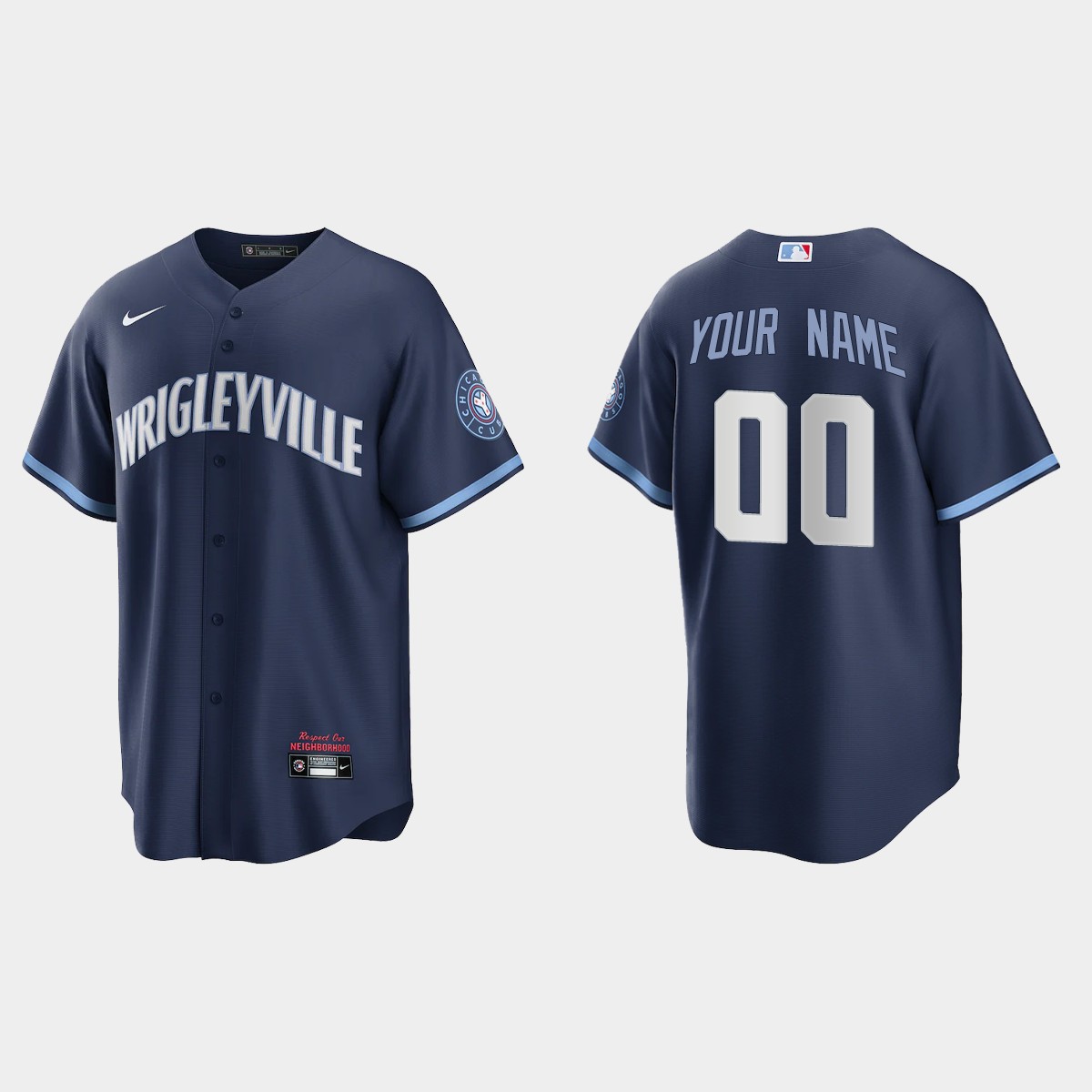 Chicago Cubs Custom 2021 City Connect Jersey - Navy