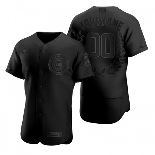 Chicago Cubs Custom Men’s Black MLB MVP Player Edition Jersey