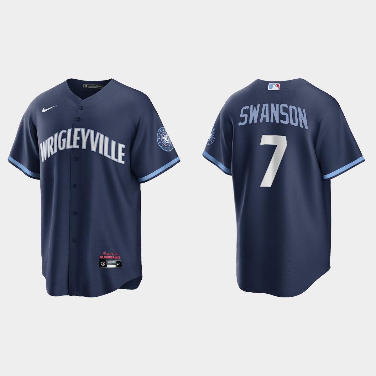 Chicago Cubs Dansby Swanson City Connect Jersey - Navy