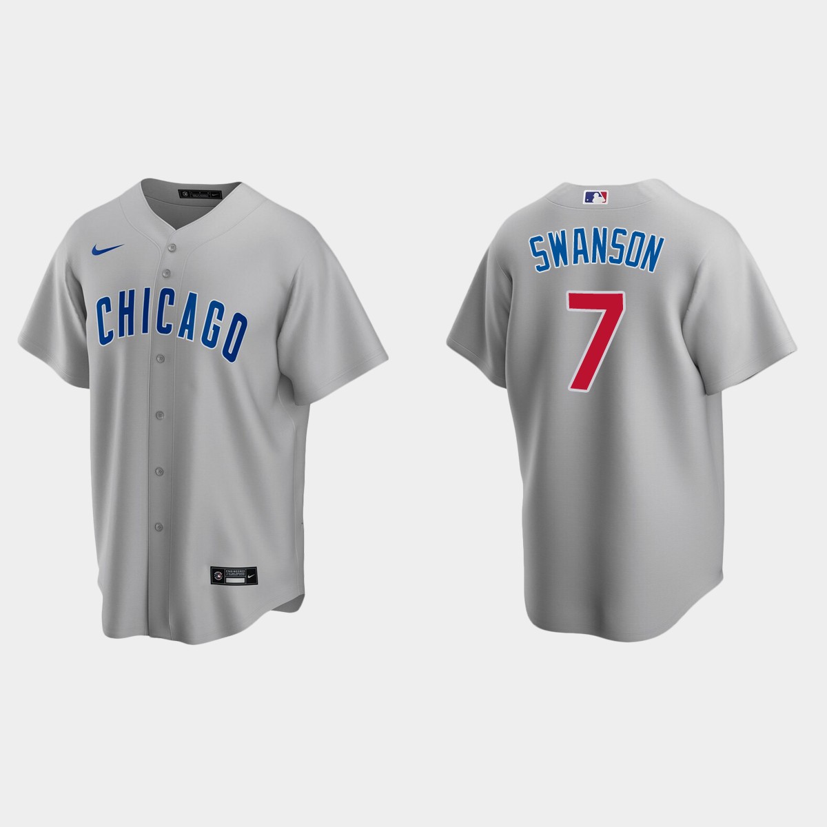 Chicago Cubs Dansby Swanson Road Jersey - Gray