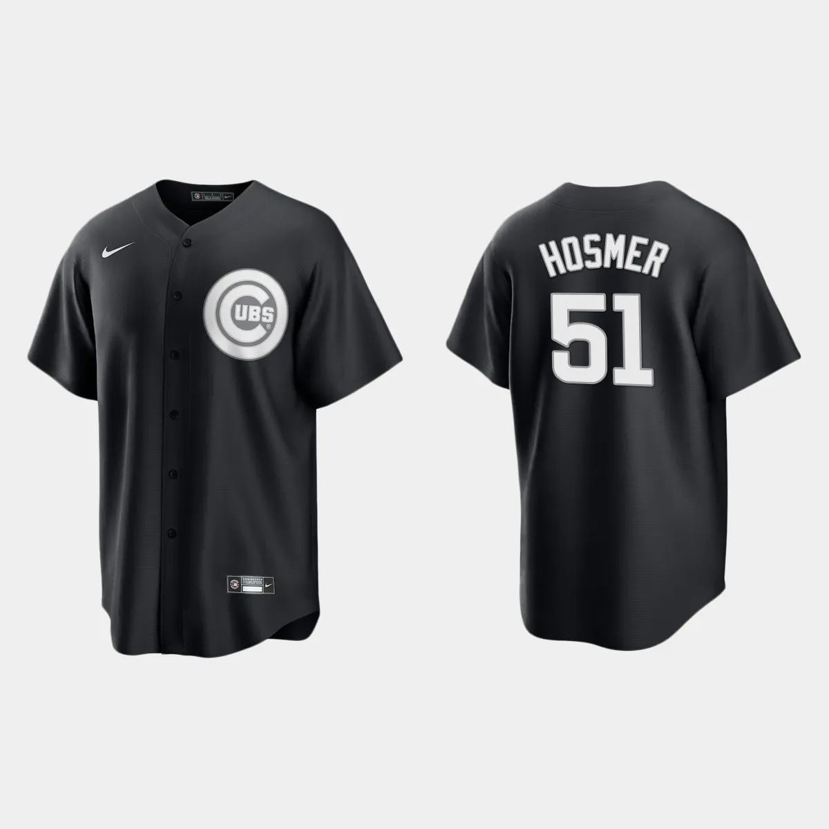Chicago Cubs Eric Hosmer Jersey - Black White