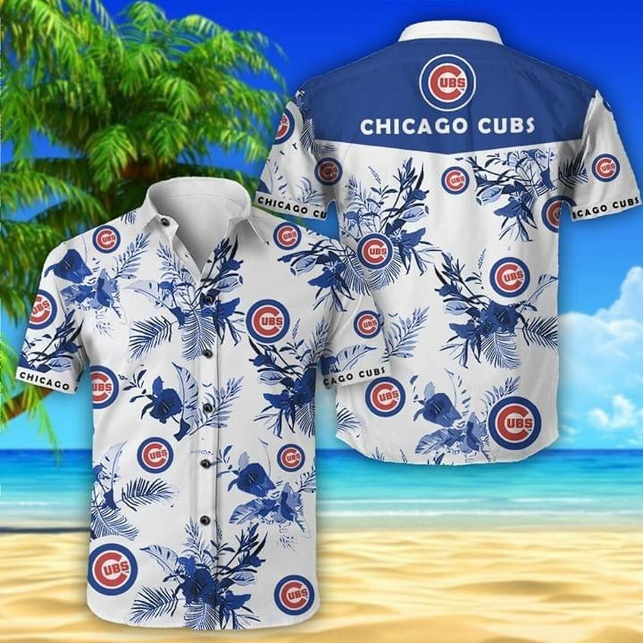 Chicago Cubs Hawaiian With Floral Summer Vacation 3D Model 1111 Shirt