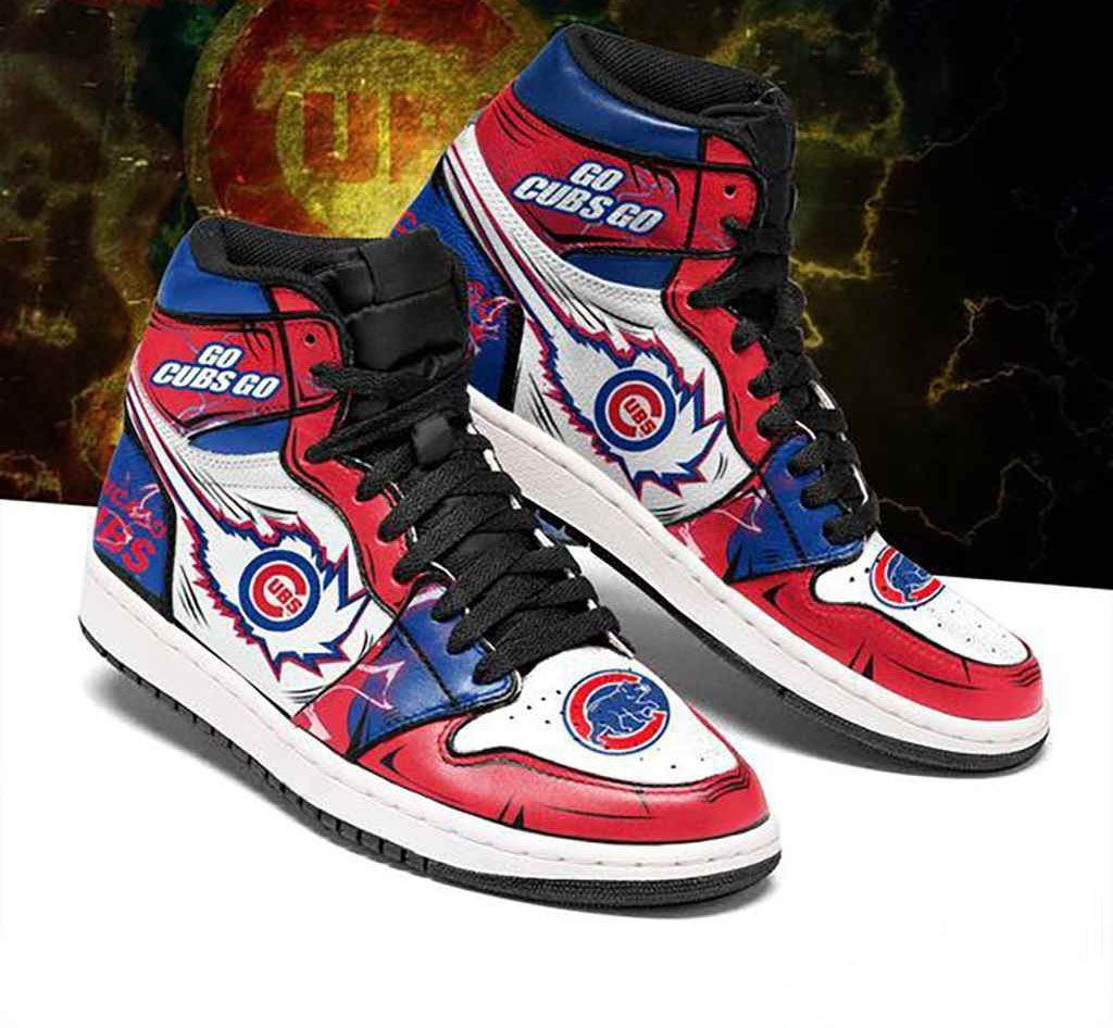 Chicago Cubs MLB baseball Fashion Sneakers Basketball Shoes Leather High Top Air Jordan Sneaker, Air Jordan Hightop