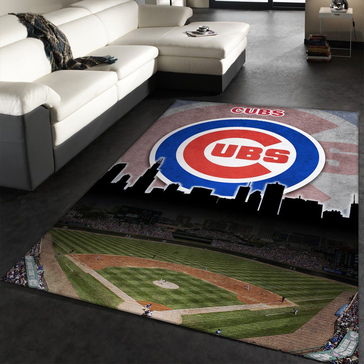 Chicago Cubs MLB Team Logo Rectangle Rug – Custom Size And Printing