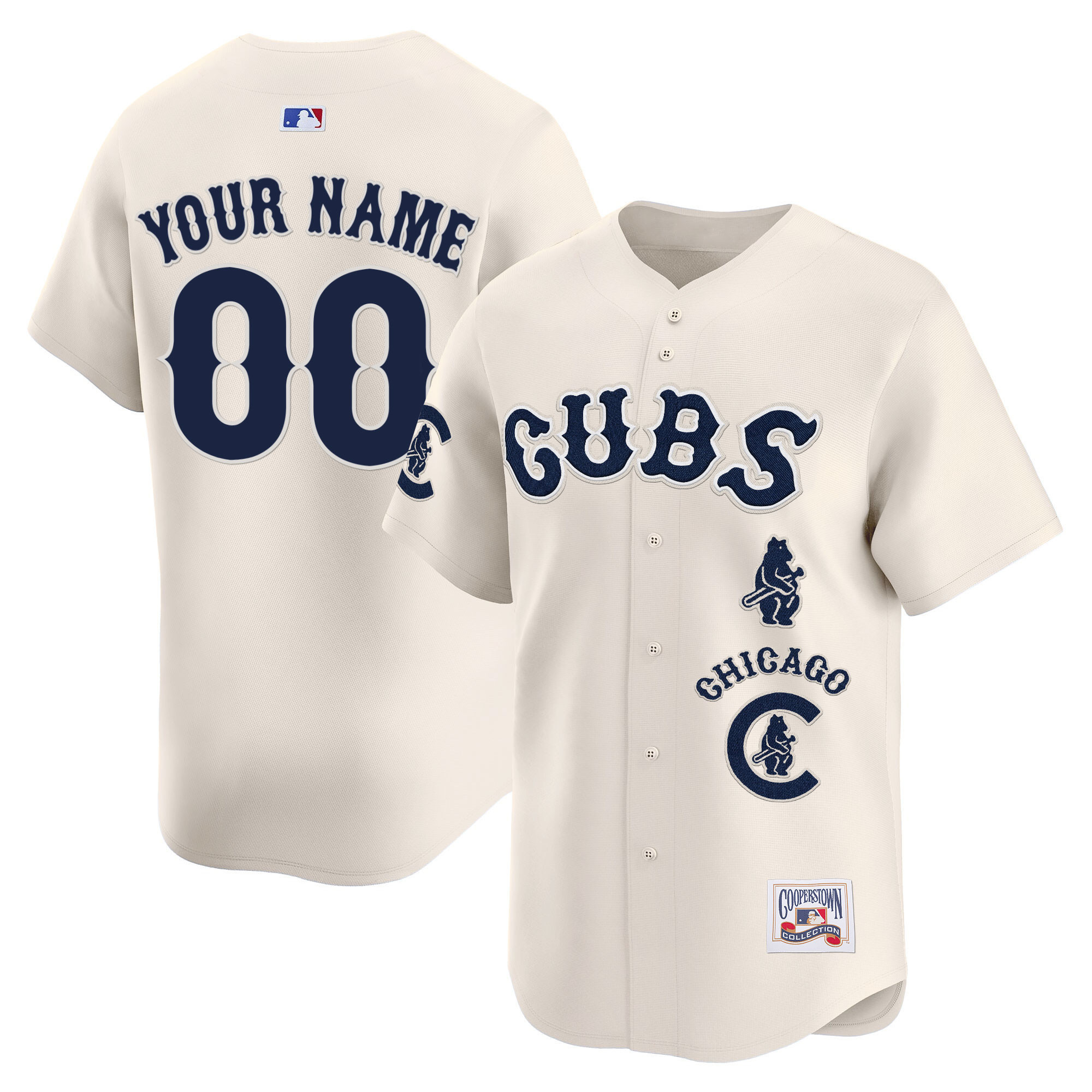 Chicago Cubs Special Vapor Premier Limited Custom Cream Jersey - All Stitched