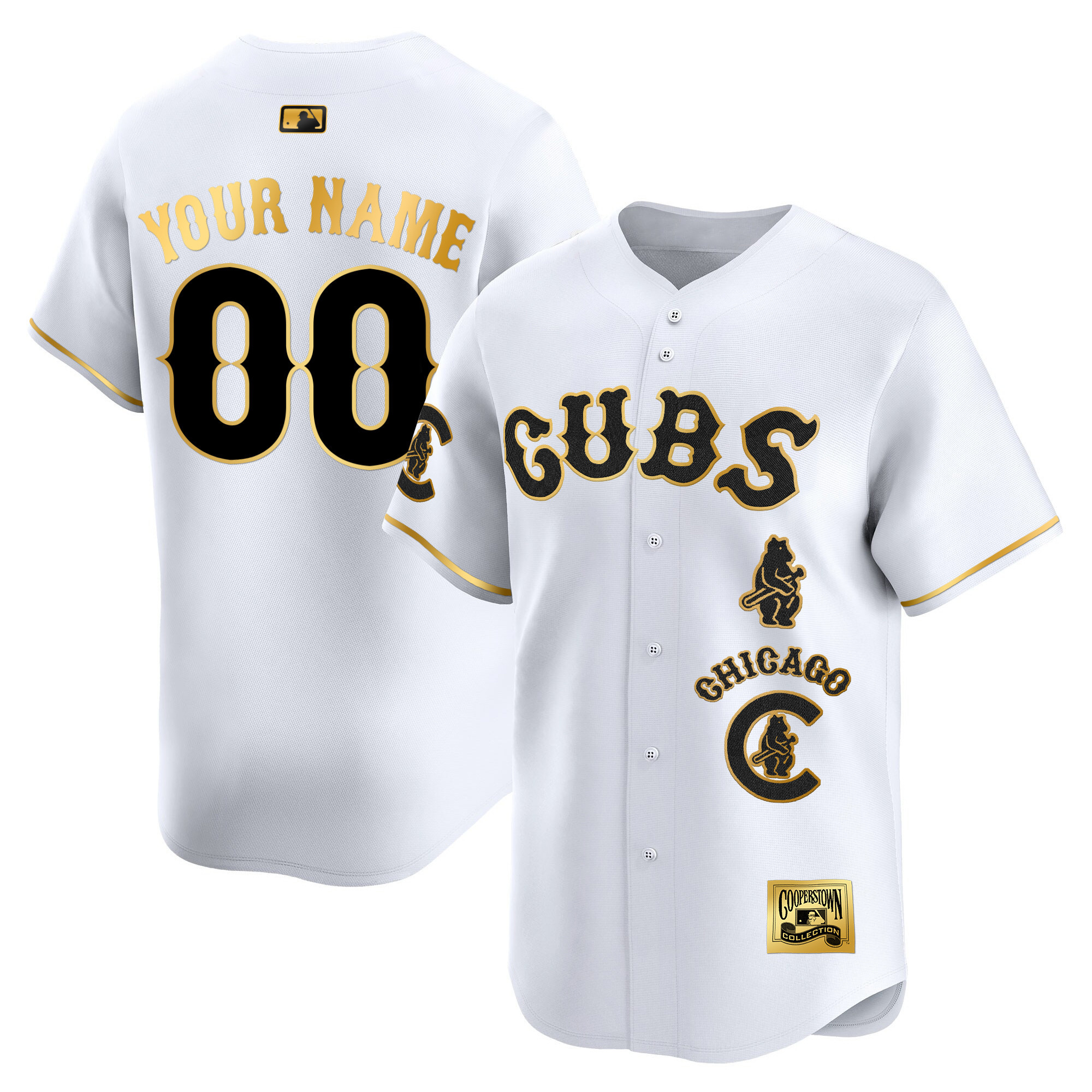 Chicago Cubs Special Vapor Premier Limited Custom White Gold Jersey - All Stitched