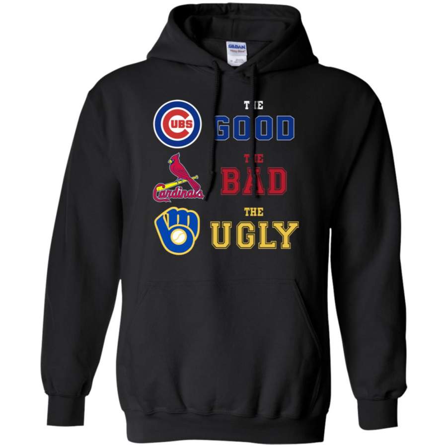 Chicago Cubs The good Cardinals the bad Milwaukee Brewers Glove the ugly Hoodie