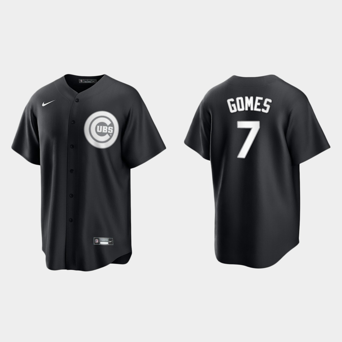 Chicago Cubs Yan Gomes Jersey - Black White