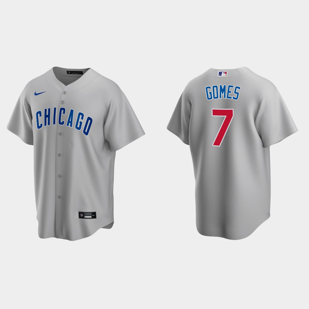 Chicago Cubs Yan Gomes Road Jersey - Gray