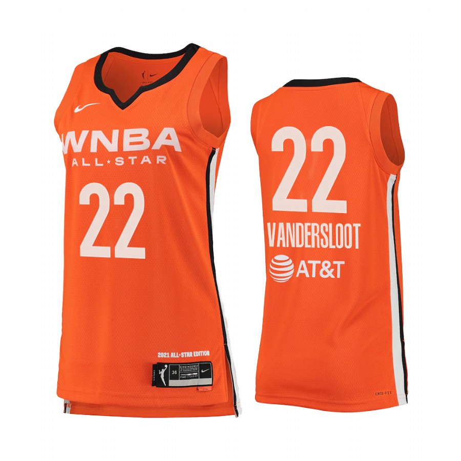 Chicago Sky Courtney Vandersloot 2021 WNBA All-Star Victory Women Orange #22 Jersey