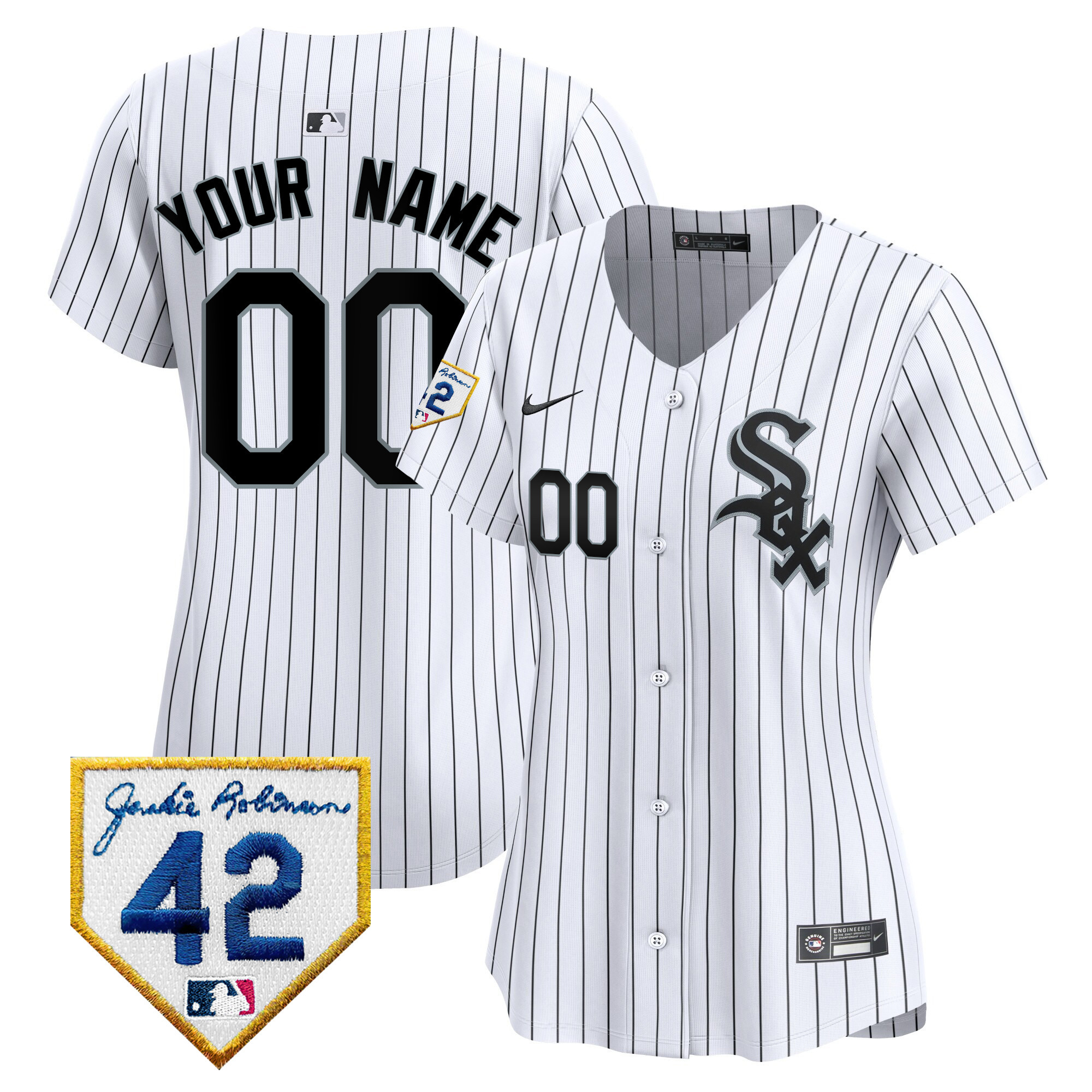 Chicago White Sox 2024 Jackie Robinson Patch Vapor Premier Limited Custom Jersey - All Stitched