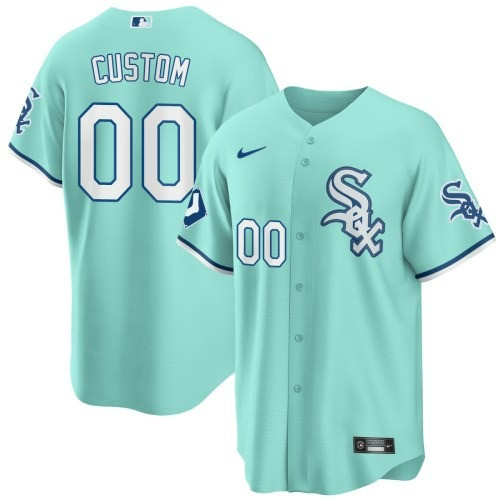Chicago White Sox Collection Custom Cool Teal Jersey - All Stitched