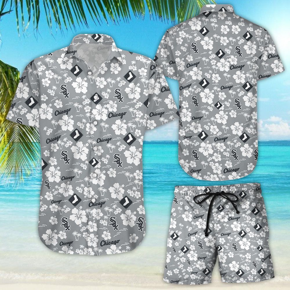 Chicago White Sox Hawaiian Shirt Baseball Hibiscus Flower Aloha