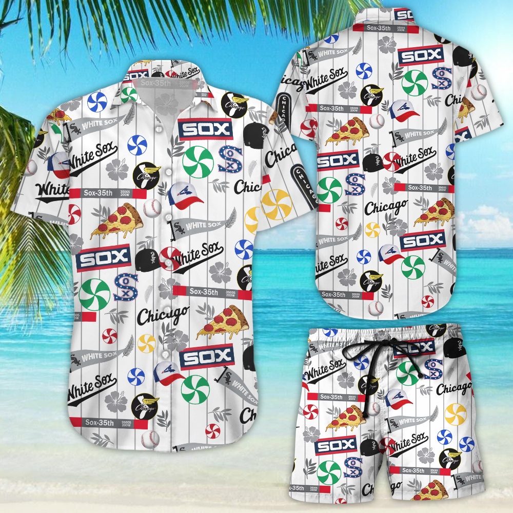 Chicago White Sox Hawaiian Shirt Beggars Pizza Baseball Hibiscus Flower Aloha