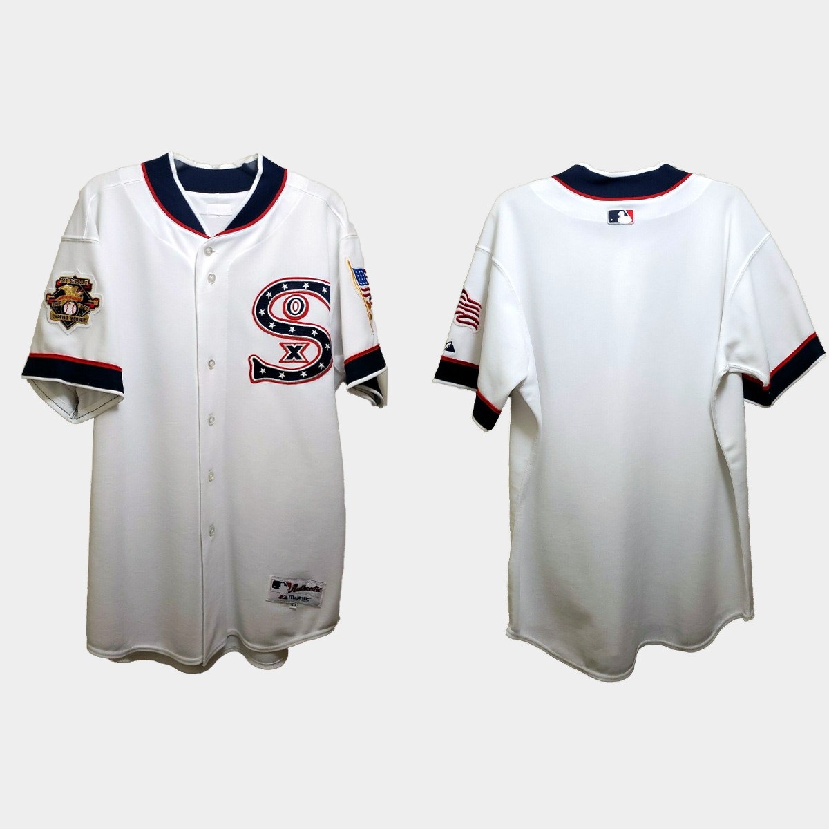 Chicago White Sox Independence Day 1917 Throwback Jersey - White