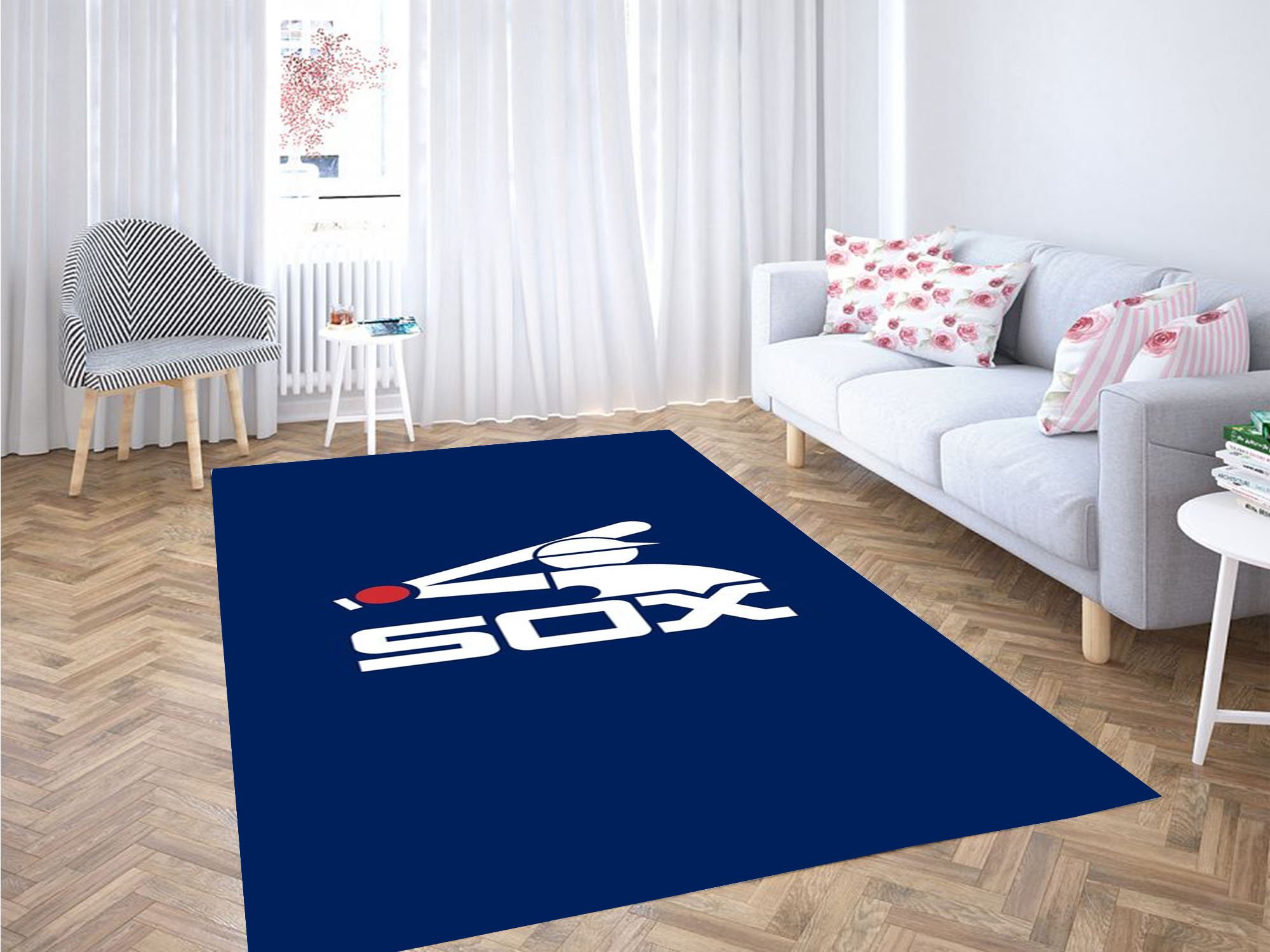 Chicago White Sox Logo Carpet Rectangle Rug