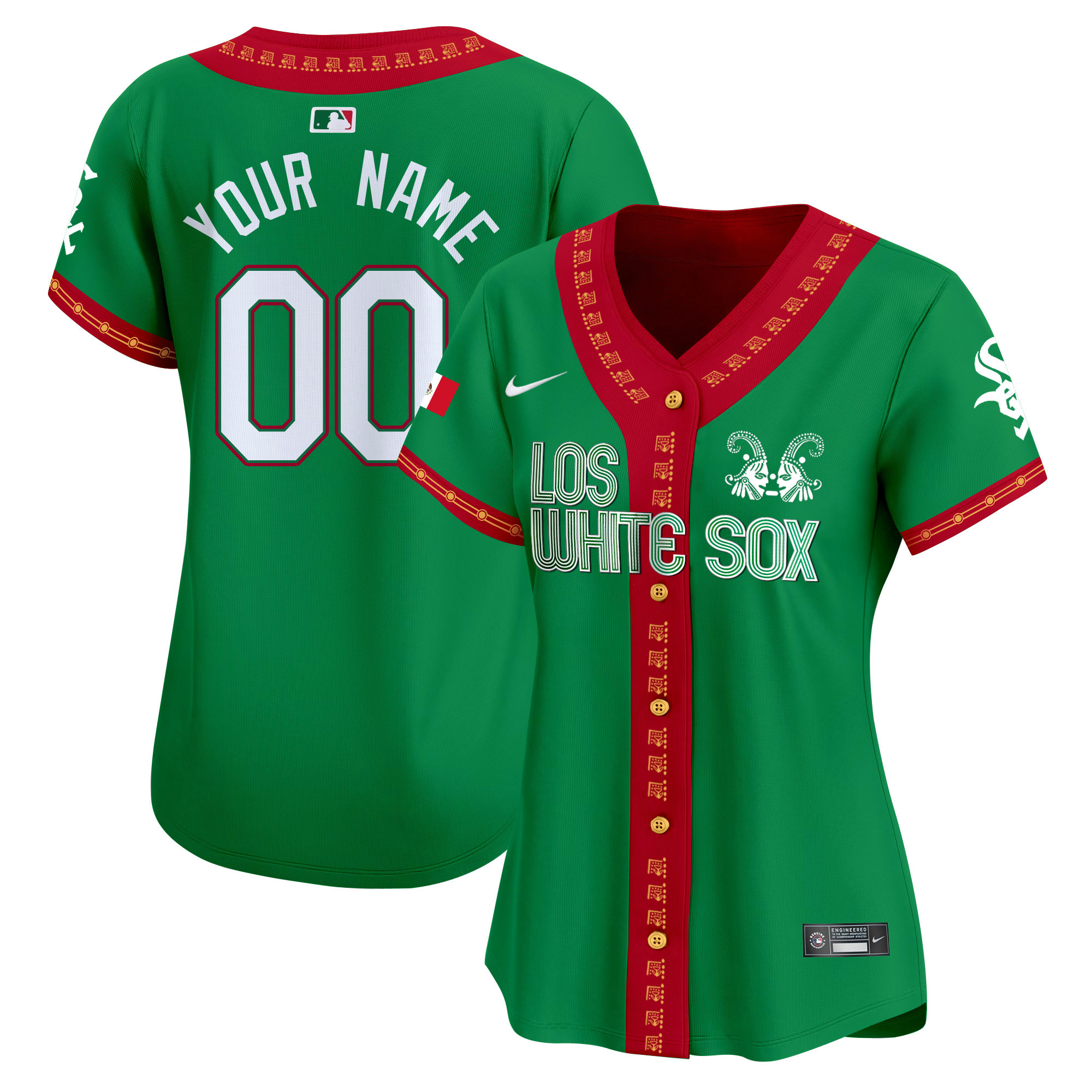Chicago White Sox Mexico Vapor Premier Limited Custom Green Jersey - All Stitched