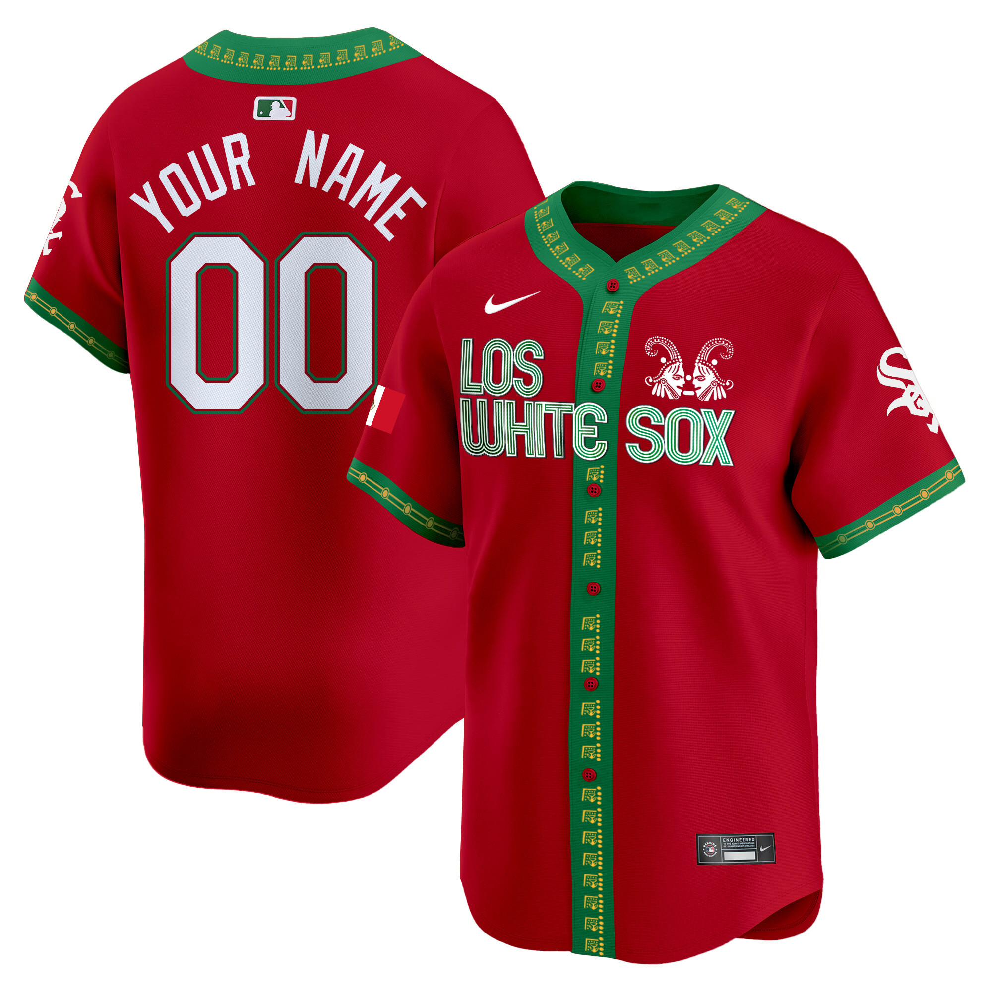 Chicago White Sox Mexico Vapor Premier Limited Custom Red Jersey - All Stitched