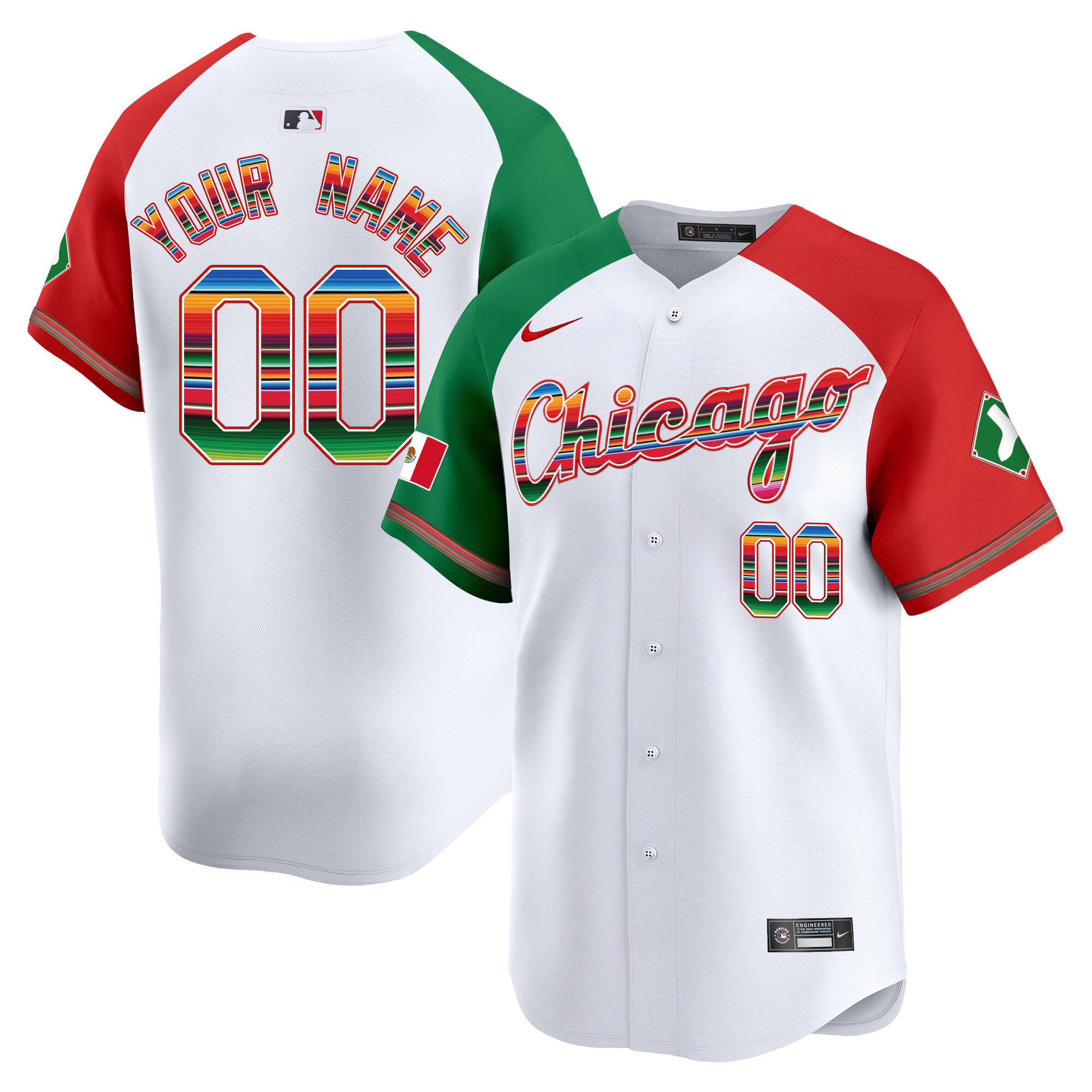 Chicago White Sox Mexico Vapor Premier Limited Custom V3 Alternate Jersey - All Stitched