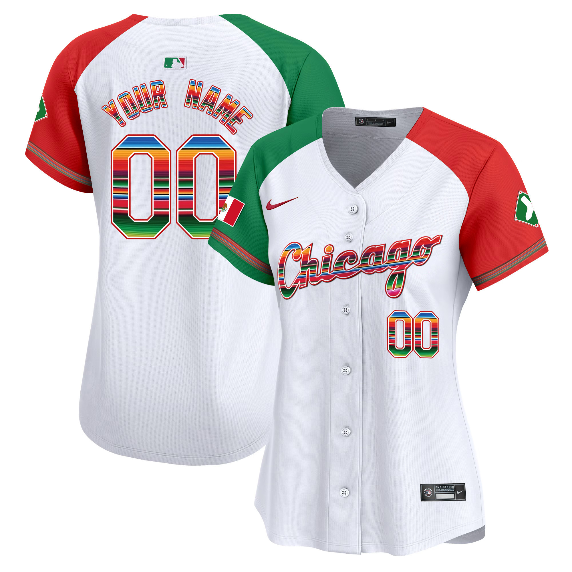 Chicago White Sox Mexico Vapor Premier Limited Custom V3 Alternate Jersey - All Stitched