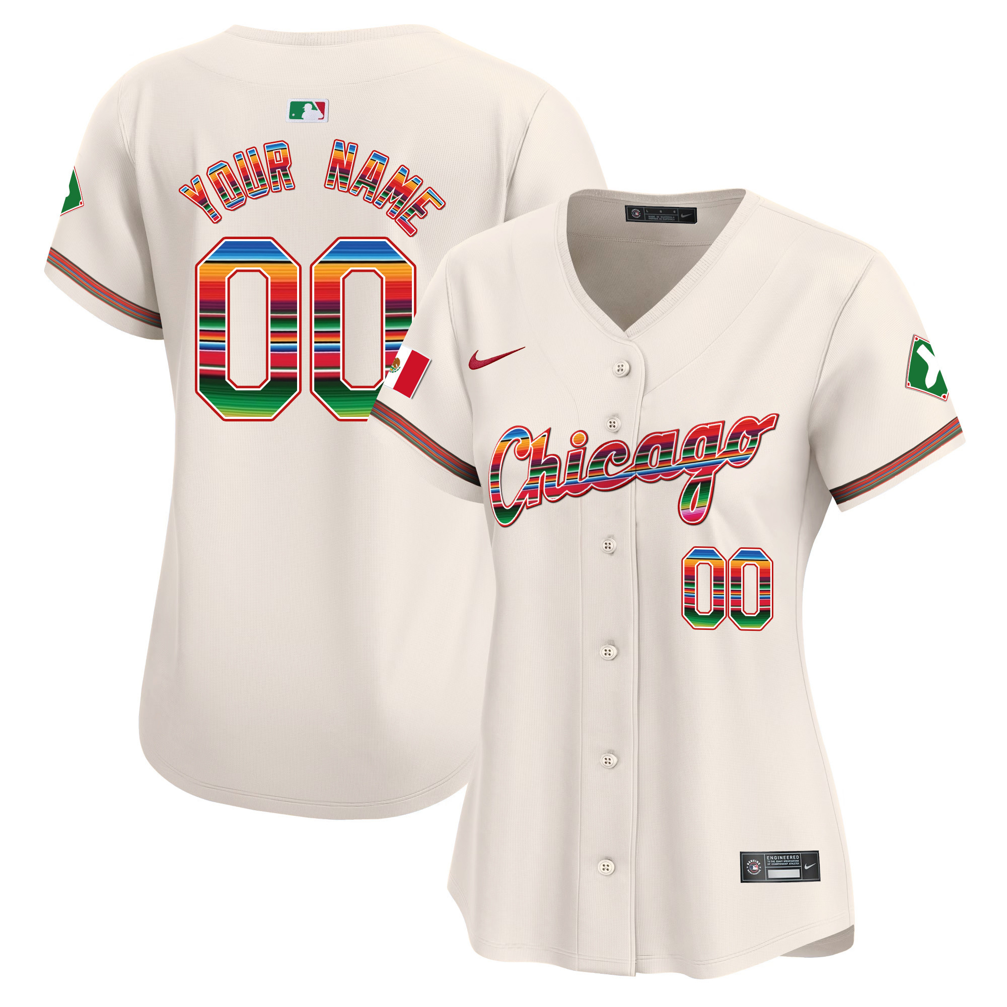 Chicago White Sox Mexico Vapor Premier Limited Custom V3 Cream Jersey - All Stitched
