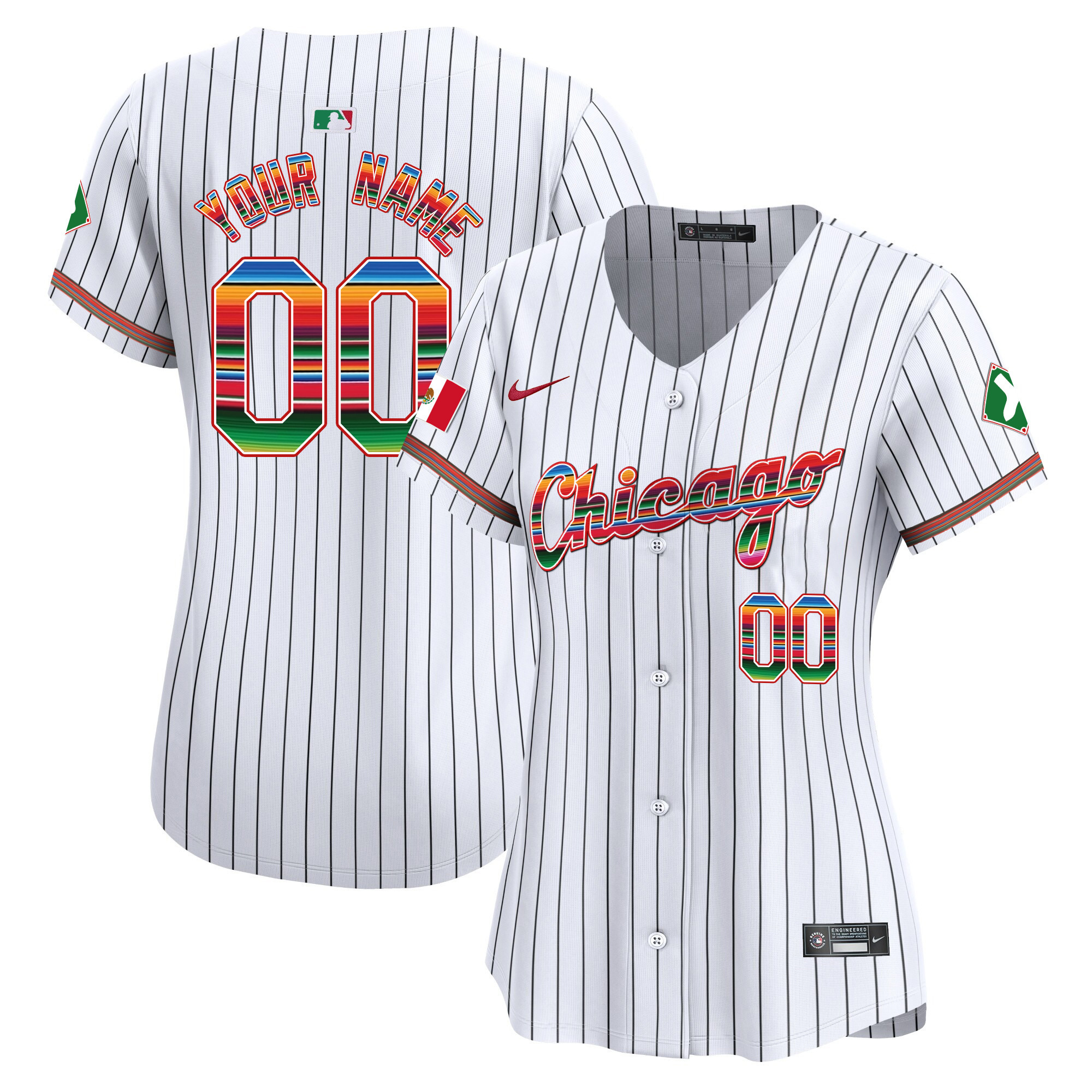 Chicago White Sox Mexico Vapor Premier Limited Custom V3 Stripe Jersey - All Stitched