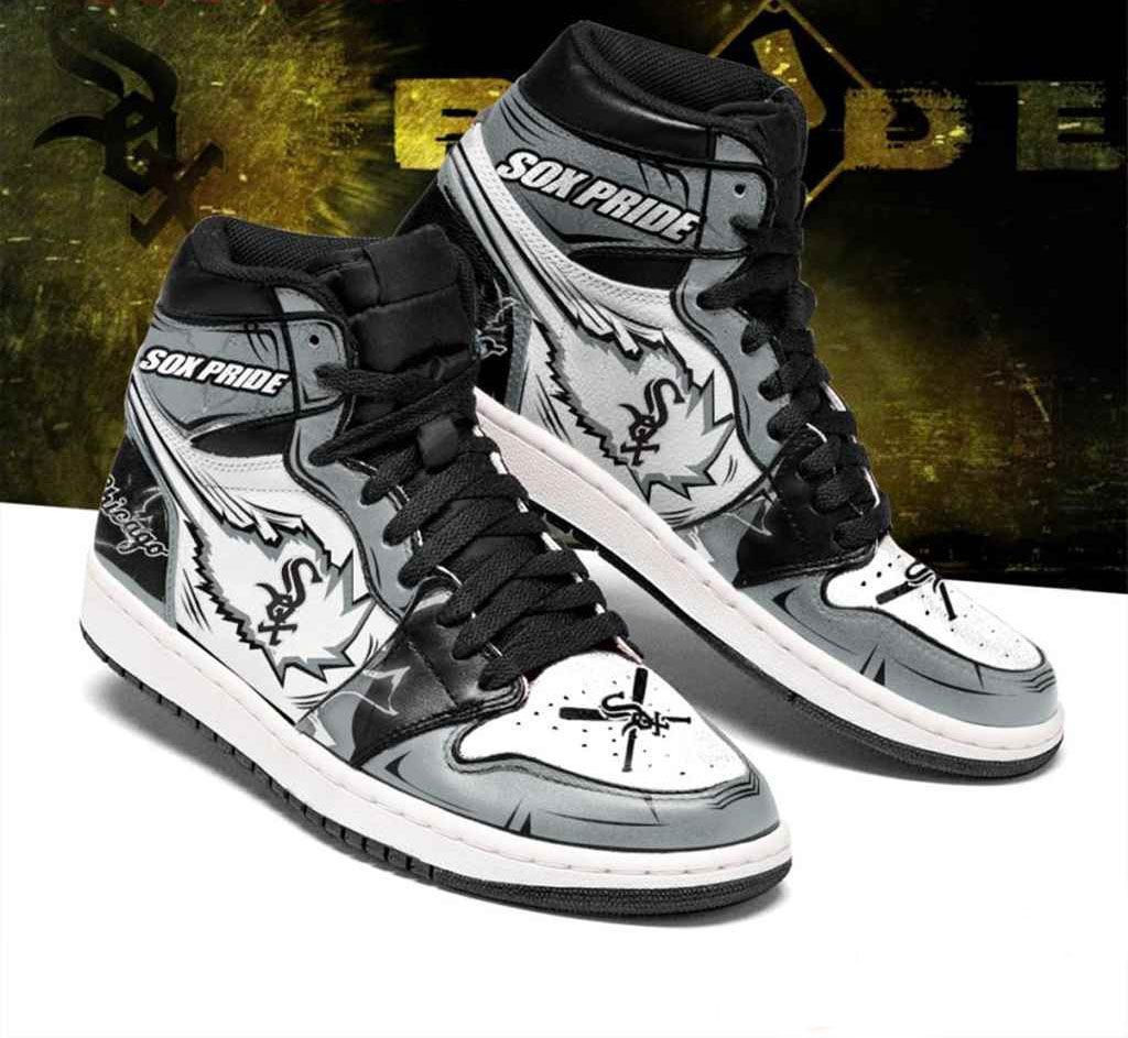 Chicago White Sox MLB baseball Fashion Sneakers Basketball Shoes Leather High Top Air Jordan Sneaker, Air Jordan Hightop