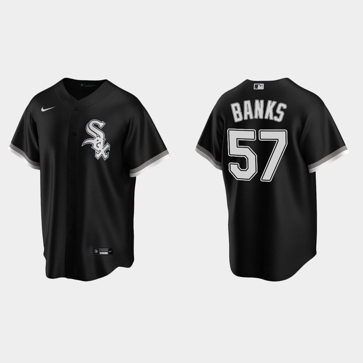 Chicago White Sox Tanner Banks Alternate Jersey - Black