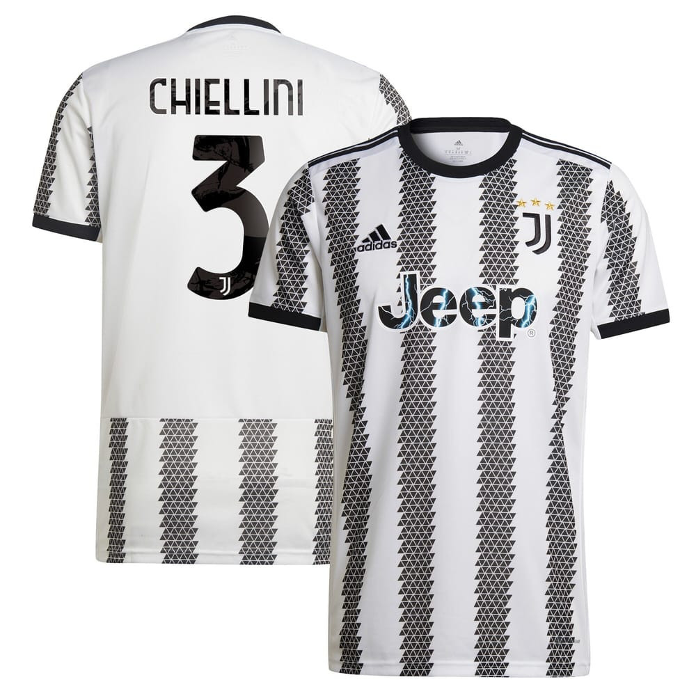 Chiellini 3 Juventus Men 2022/23 Home Soccer Jersey – White