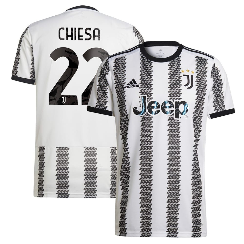 Chiesa 22 Juventus Men 2022/23 Home Soccer Jersey – White