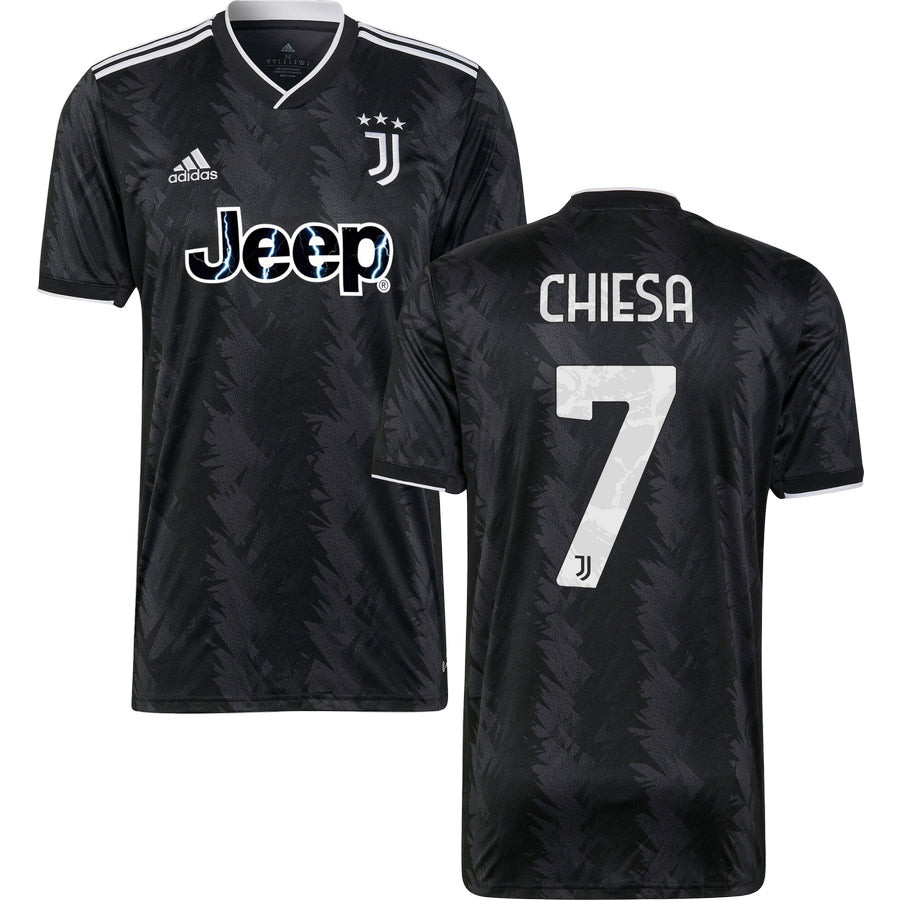 Chiesa 7 Juventus Men 2022/23 Away Soccer Jersey – Black