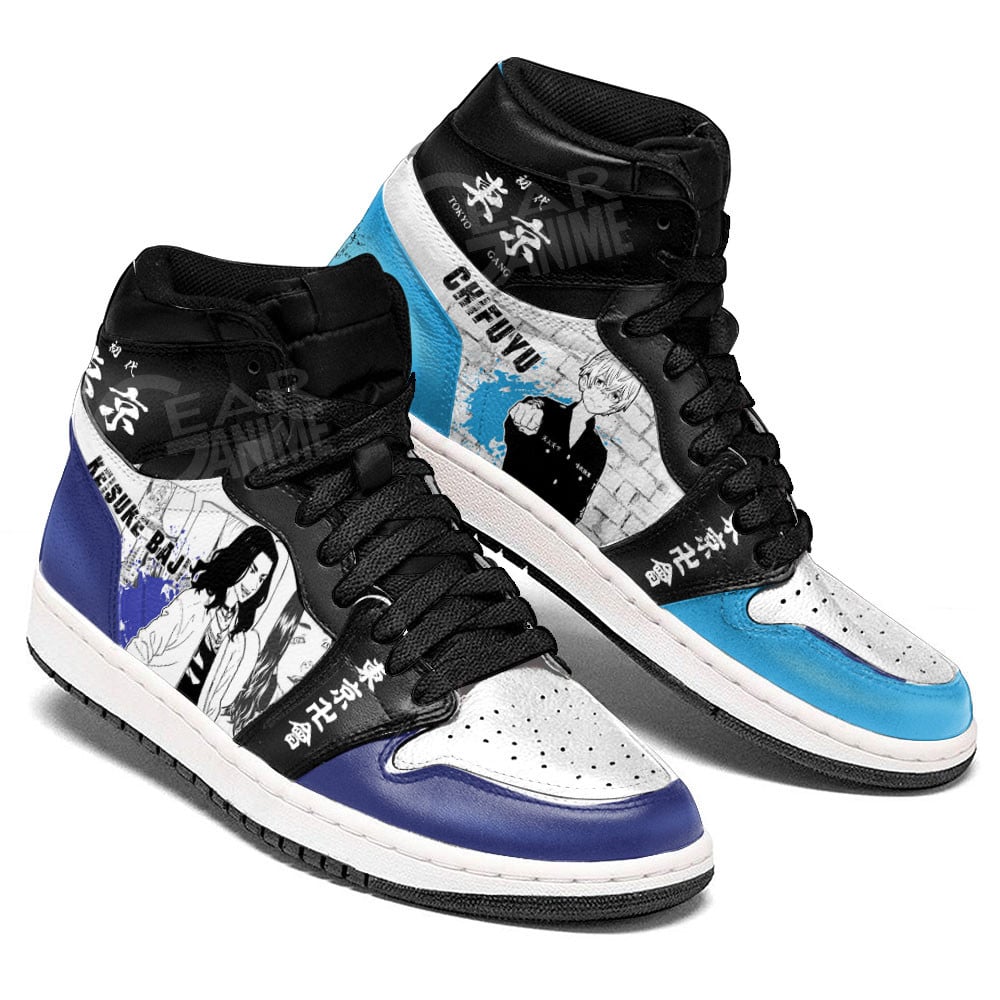 Chifuyu and Keisuke JD1s Sneakers Tokyo Revengers Manga Anime Shoes, Air Jordan Hightop