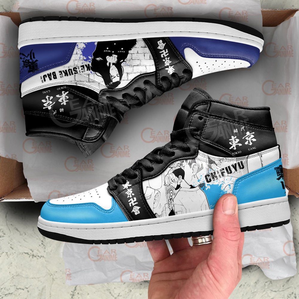 Chifuyu and Keisuke JD1s Sneakers Tokyo Revengers Manga Anime Shoes, Air Jordan Hightop