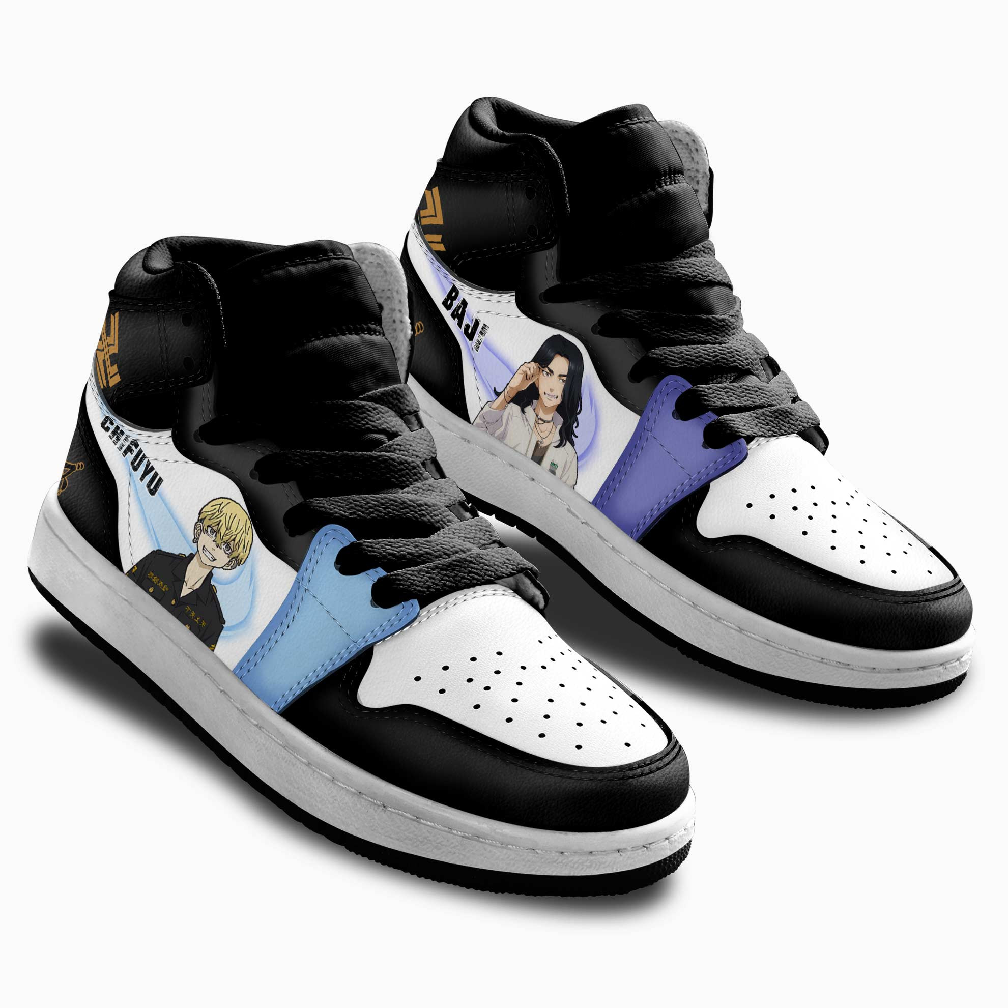 Chifuyu Matsuno and Keisuke Baji Kids Sneakers Tokyo Revengers Anime Shoes For Kids