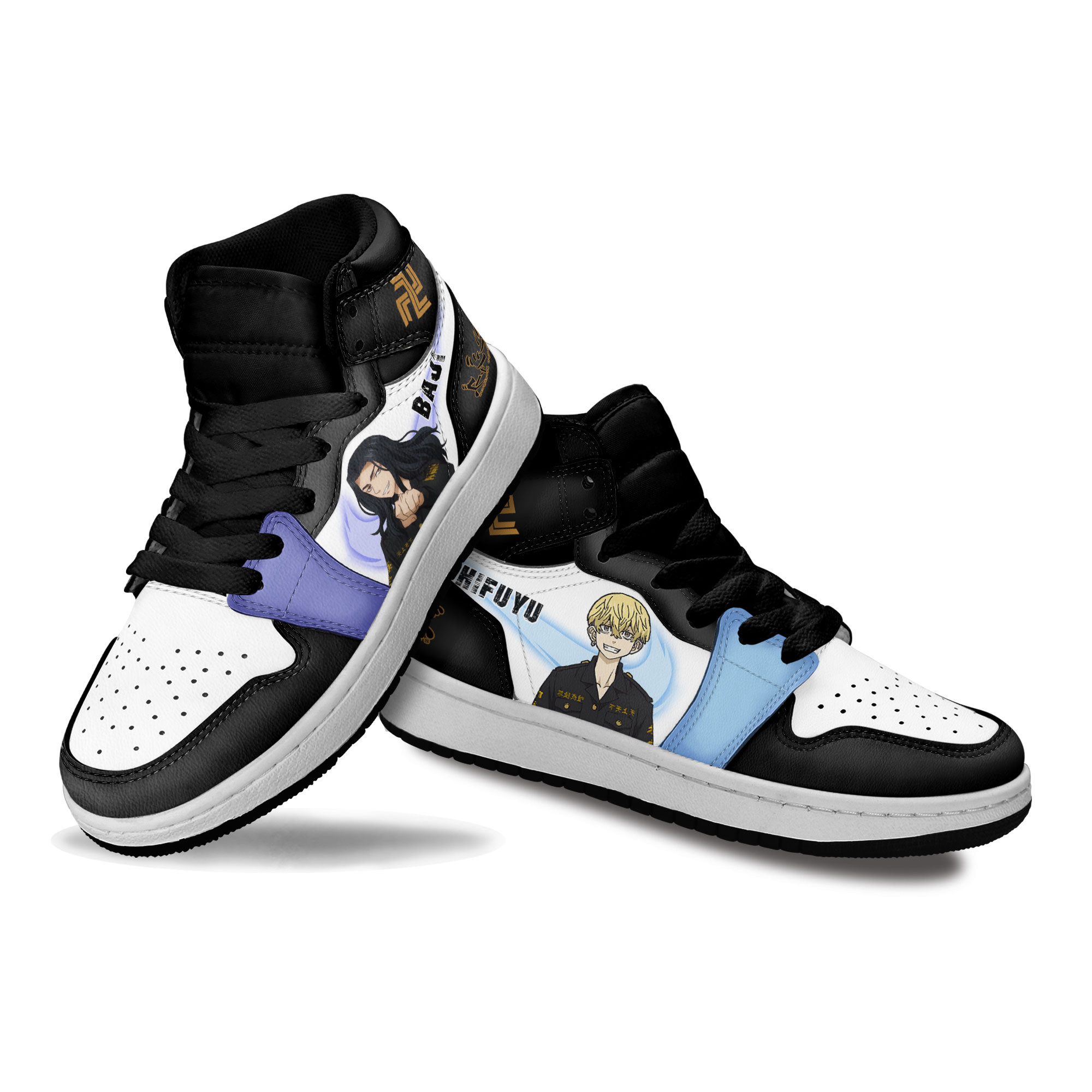 Chifuyu Matsuno and Keisuke Baji Kids Sneakers Tokyo Revengers Anime Shoes For Kids