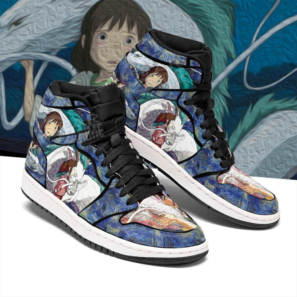 Chihiro Haku JD1s Sneakers Starry Night Style Spirited Away Anime Shoes, Air Jordan Hightop
