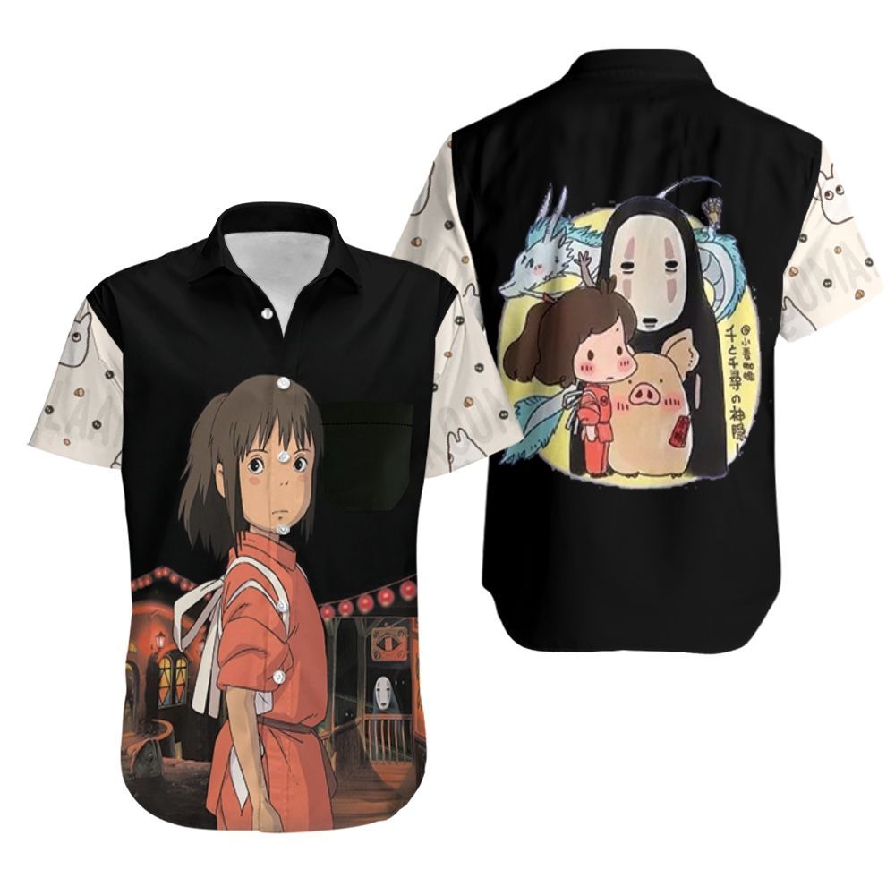 Chihiro Ogino Studio Ghibli No Face For Anime Fan Hawaiian Shirt